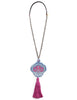 Women's Sunset Paisley Necklaces with Beads and Purple Tassel TC053590953 50B99