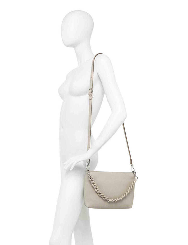 Borse donna Branda in pelle bordeaux con catena e tracolla in pelle removibile BS8265 14050 GRN-EM Gianni Chiarini 