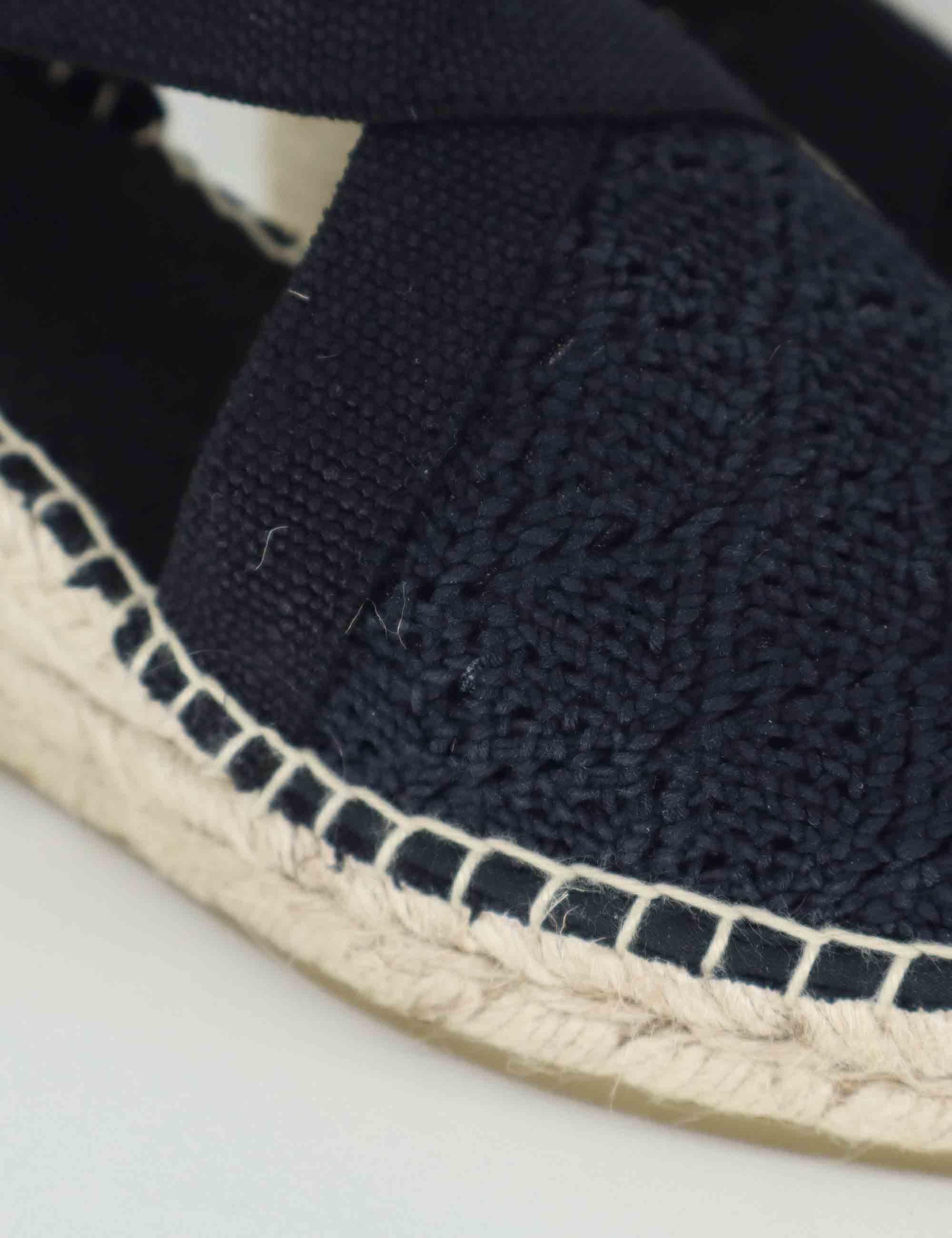 Sandali espadrillas donna in tessuto nero con elastici Terra Negre Toni Pons 