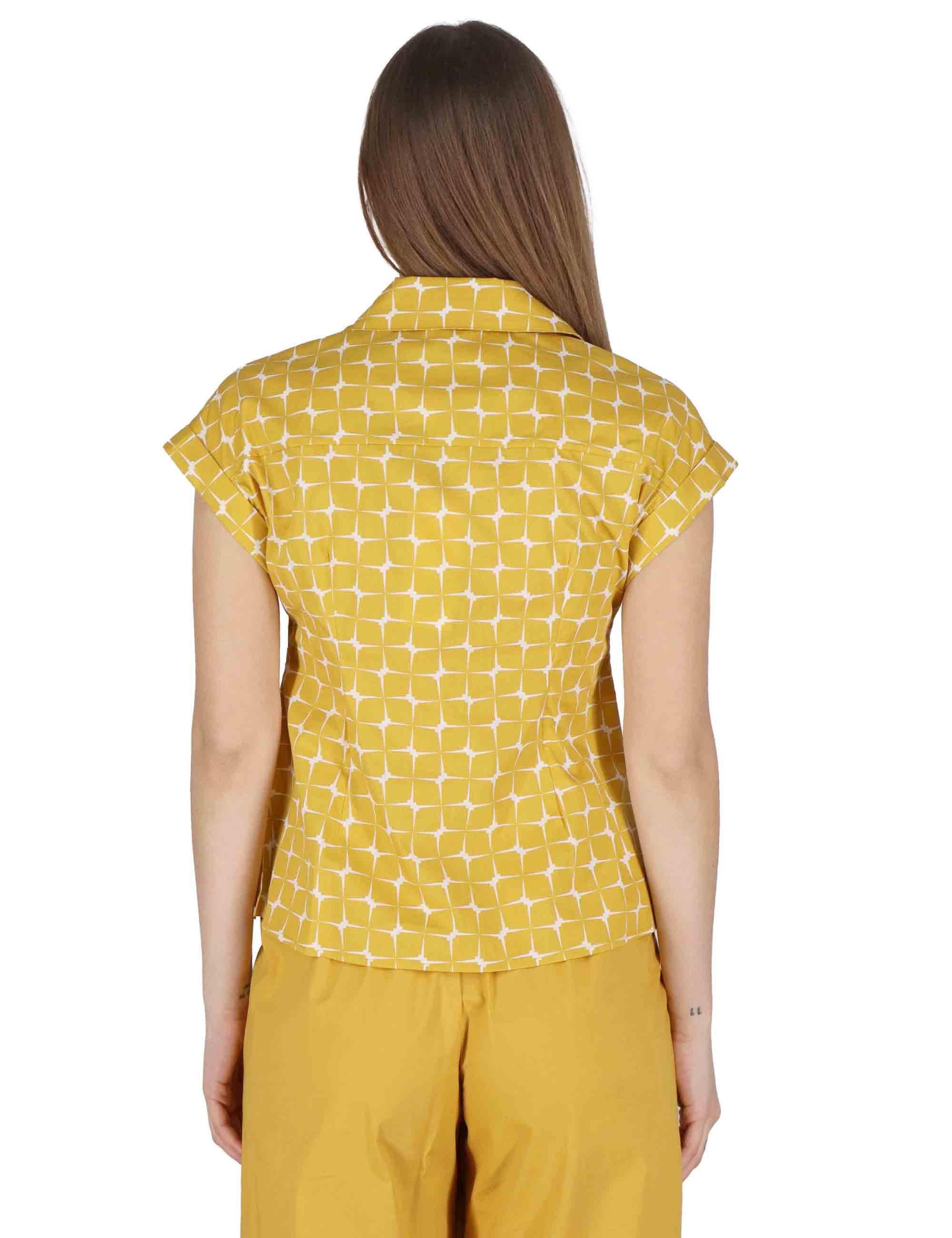 Camicie smanicate donna Knotted Shirt in cotone giallo con cintura JABCM0001-F1385-1241 1226 Justmine 
