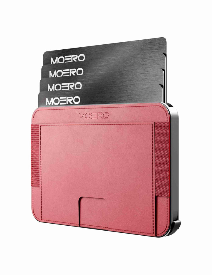 Portafogli in pelle rossa con calamita M2 HDPE RED Moero 