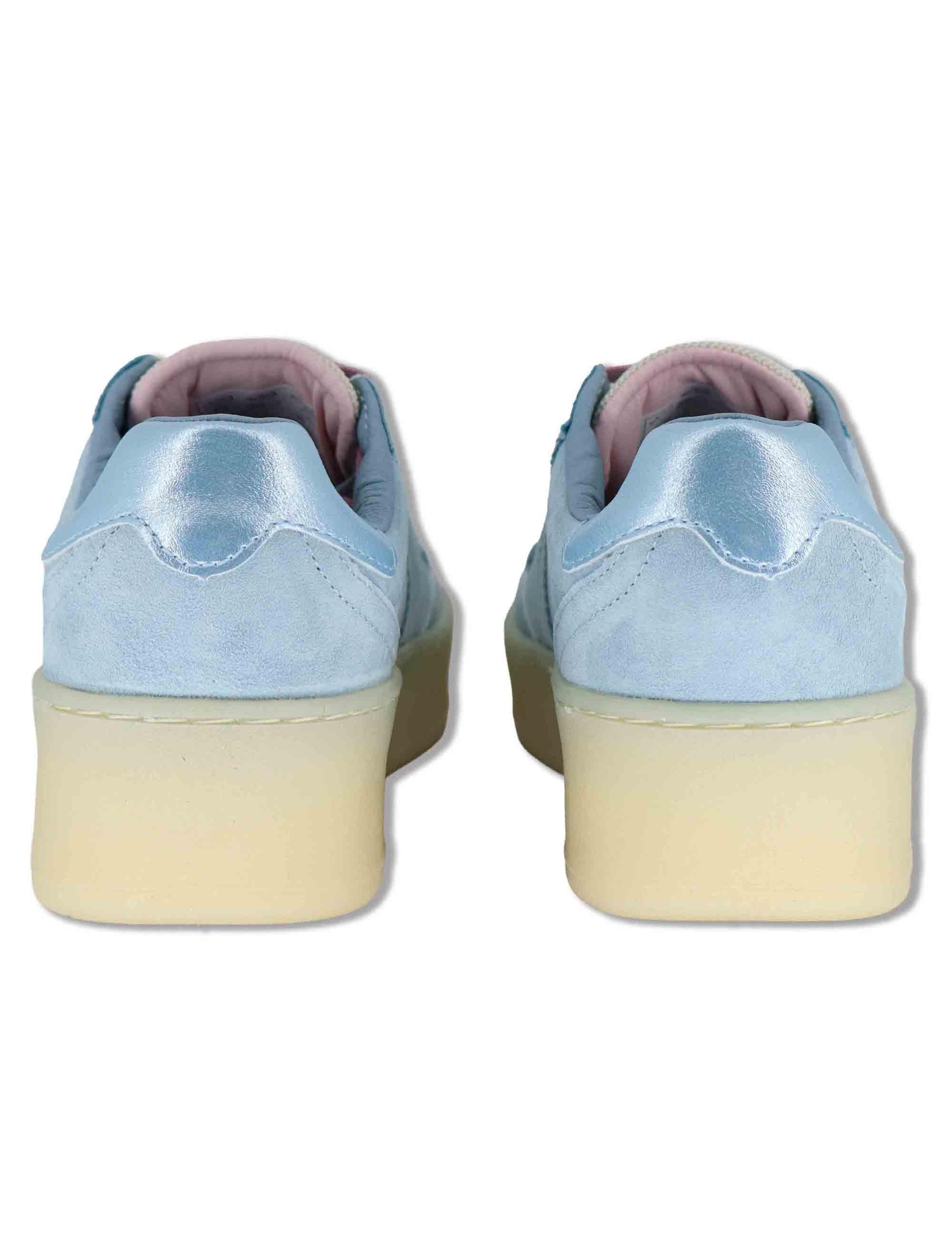 Sneakers donna Turin in nabuk azzurro con suola alta 1265100 36_Azul Victoria 