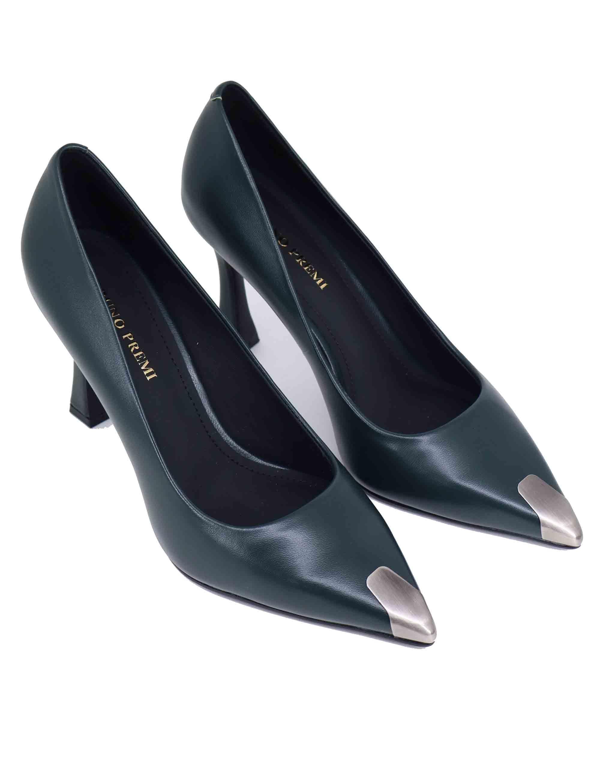 Decollete donna in pelle verde con tacco alto e puntale BI6501X 005 Bruno Premi 