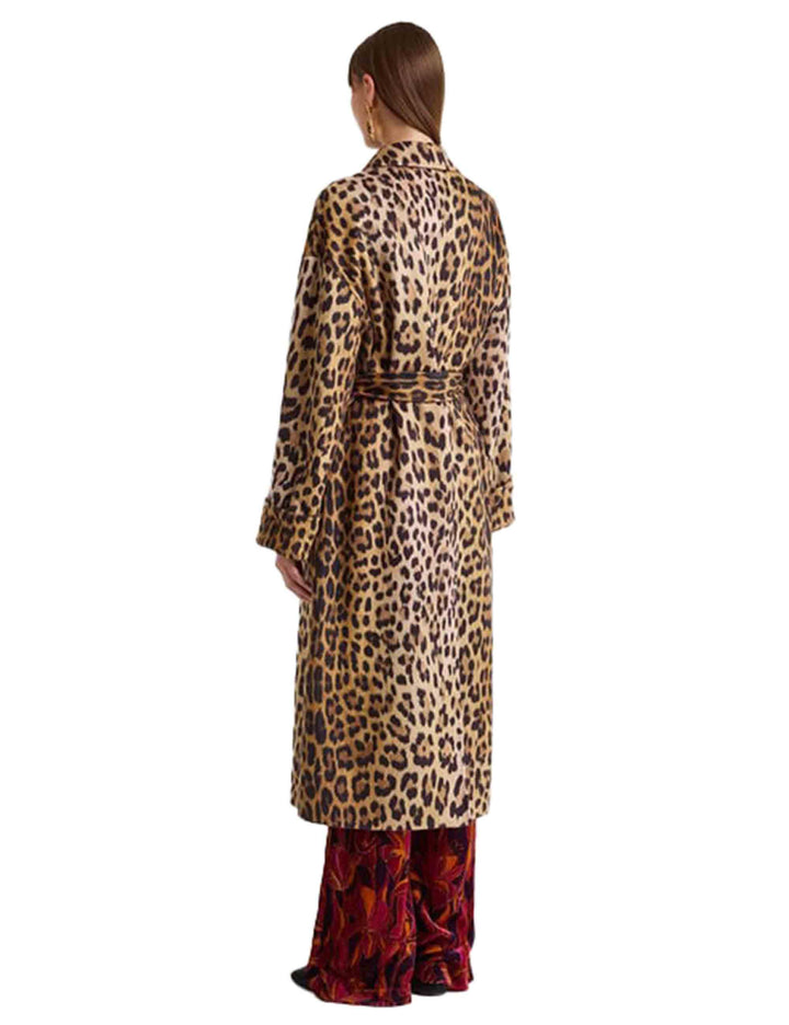 Cappotti lunghi donna Double Trouble in lana stampata animalier JB538820292 A3363 Maliparmi 