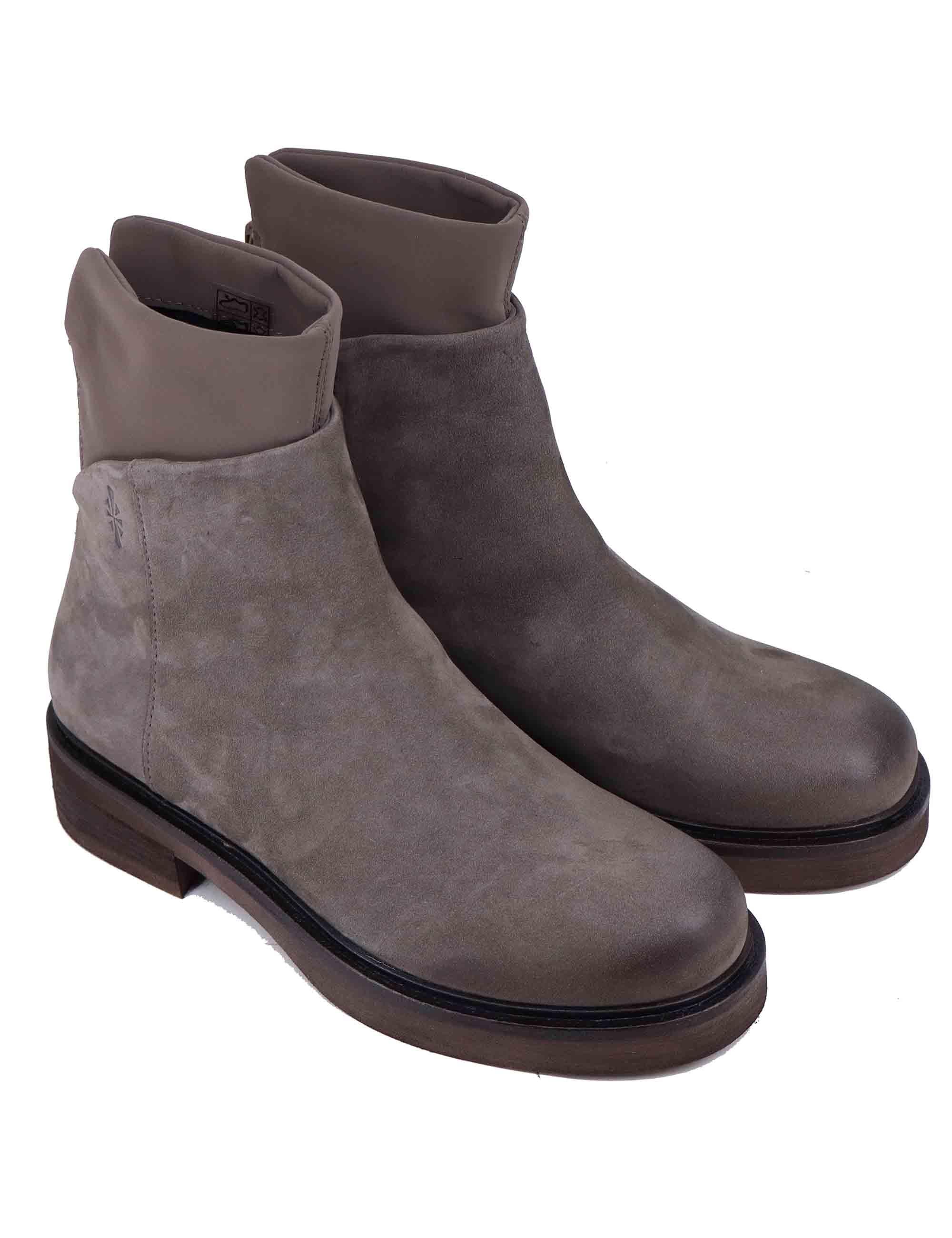 Stivaletti donna in pelle taupe con zip posteriore YAYA 013 Patrizia Bonfanti 