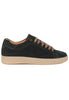Men's sneakers in green suede with rubber sole