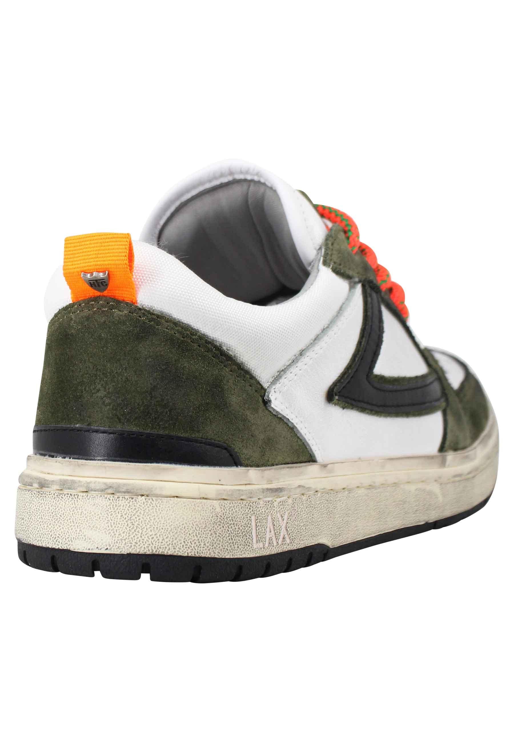 Sneakers uomo Starlight Classic in pelle bianca con riporti in pelle verde 23SHTSC008 911 HTC Los Angeles 