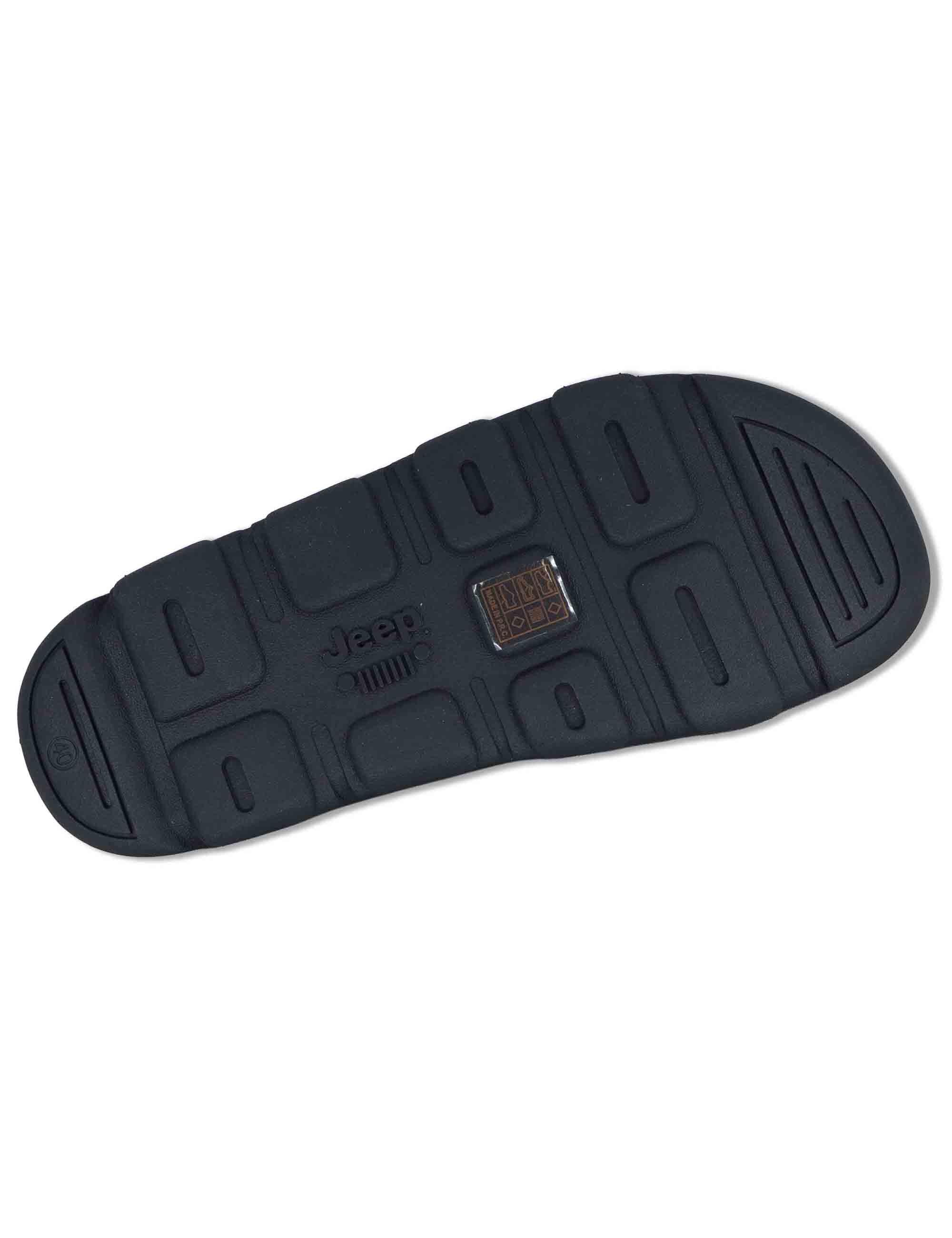 Sandali uomo Daytona in eco pelle nera con doppie fasce regolabili JM61120A 062 Jeep 
