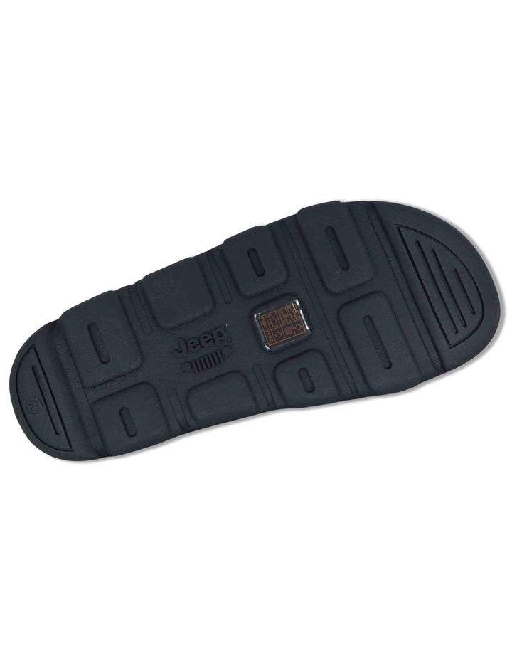 Sandali uomo Daytona in eco pelle nera con doppie fasce regolabili JM61120A 062 Jeep 