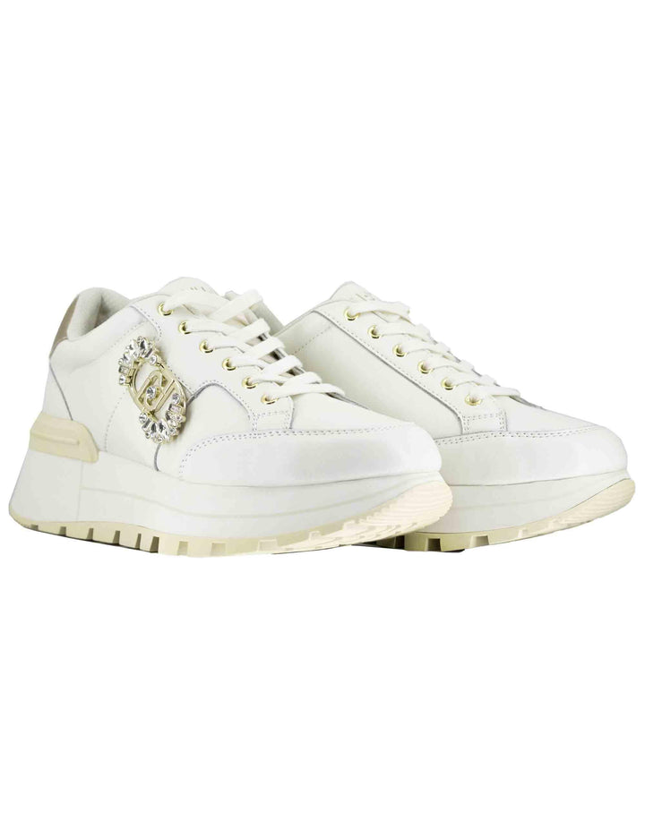 Sneakers donna Amazing 41 in pelle off white con suola in gomma alta BF5043PX026S1874 Off White Liu-Jo 