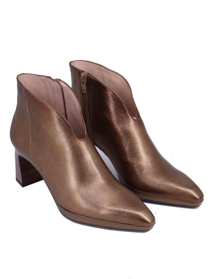 Stivaletti ankle boots donna in pelle bronzo HI243576 C001 Hispanitas 