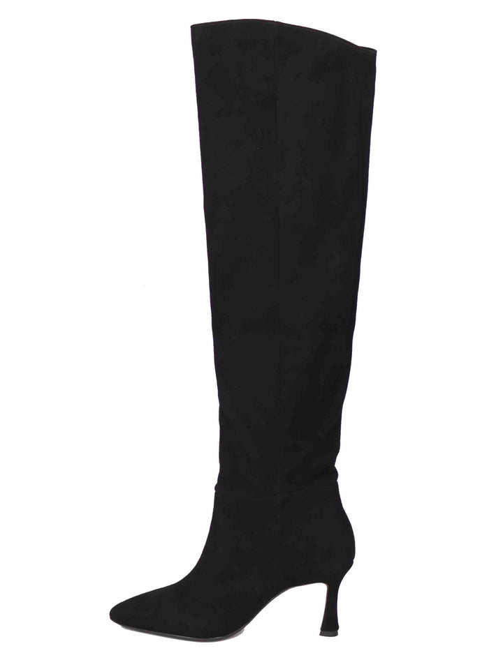 Stivali donna in camoscio nero ST1556/RT 001 L'Arianna 