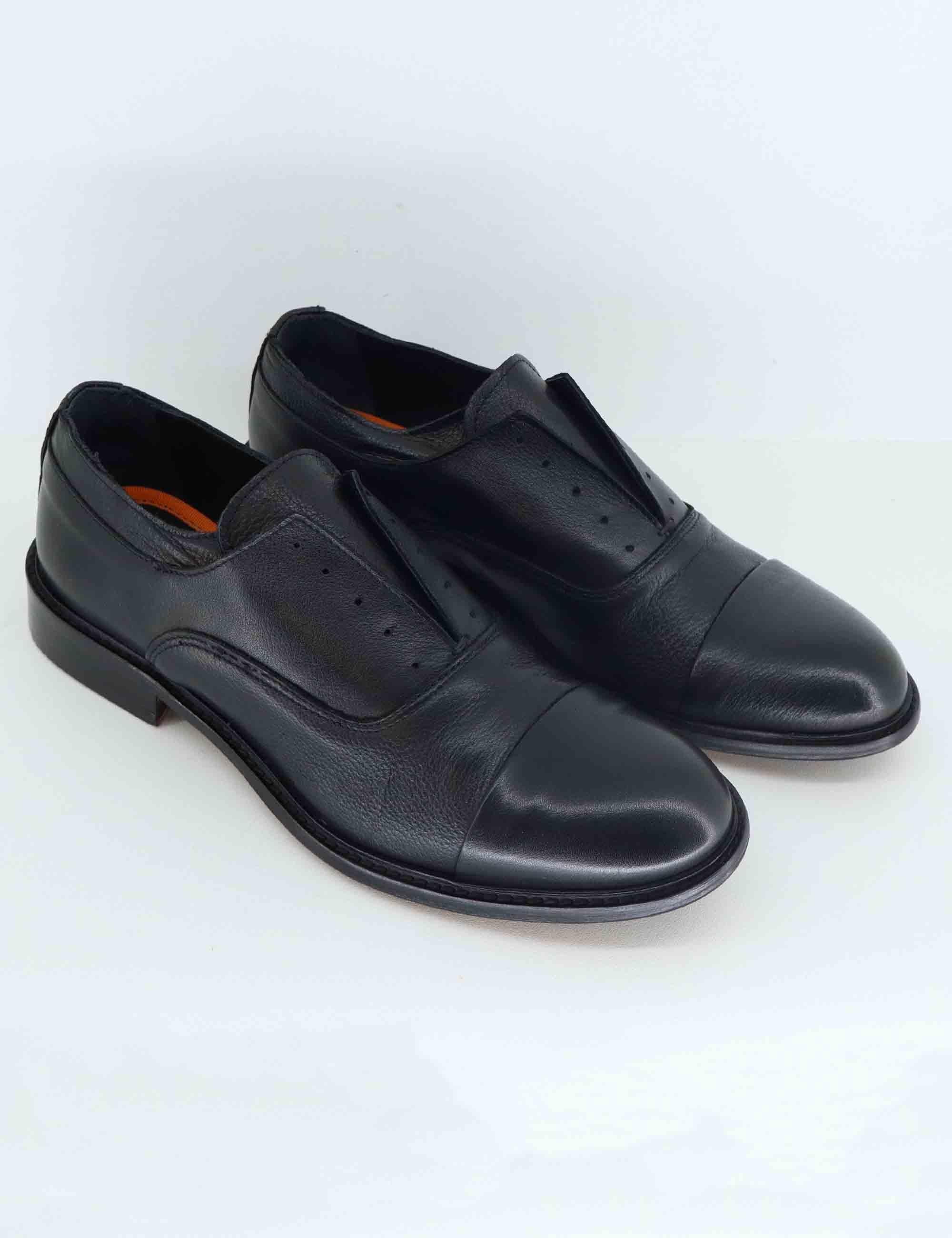 Stringate uomo in pelle nera con suola cucita SP1715P 001 Spatarella 