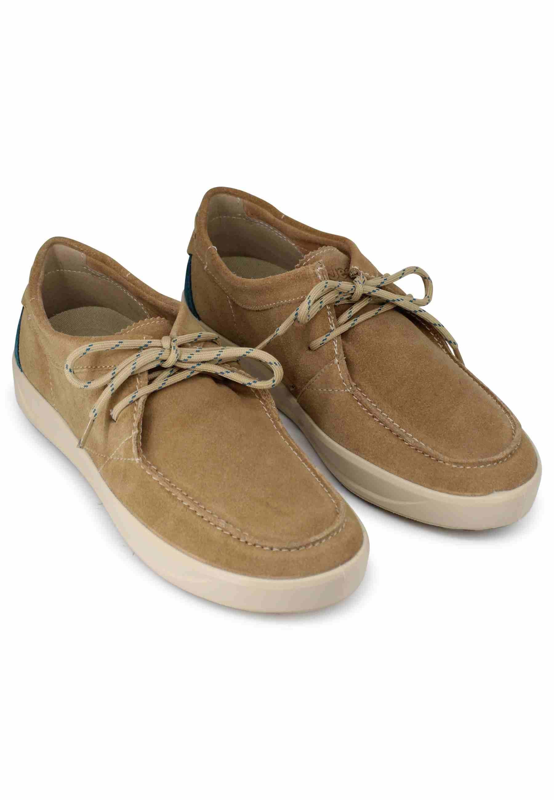 Stringate uomo Bob Cat in camoscio beige con suola in gomma JM3104 023 Jeep 