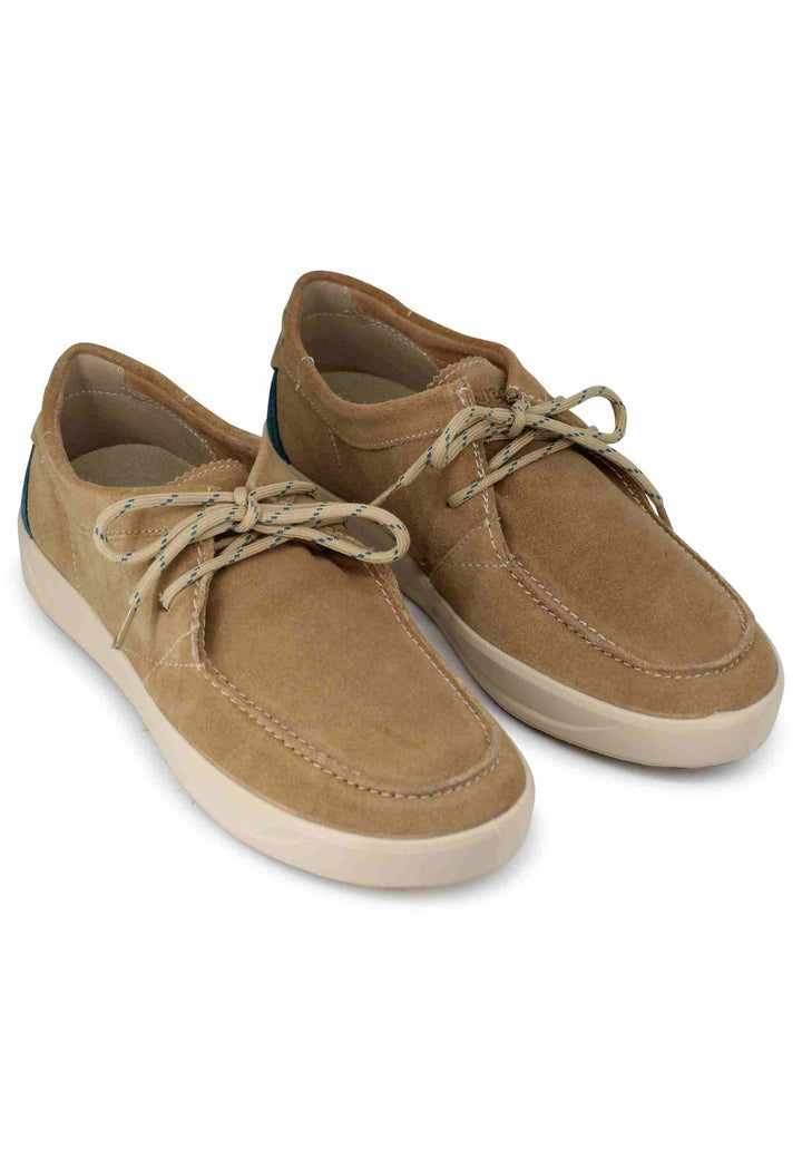 Stringate uomo Bob Cat in camoscio beige con suola in gomma JM3104 023 Jeep 