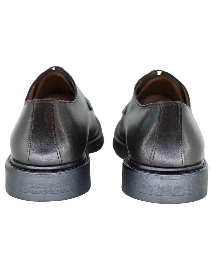 Stringate uomo in pelle marrone con suola in gomma SP044 014 Spatarella 