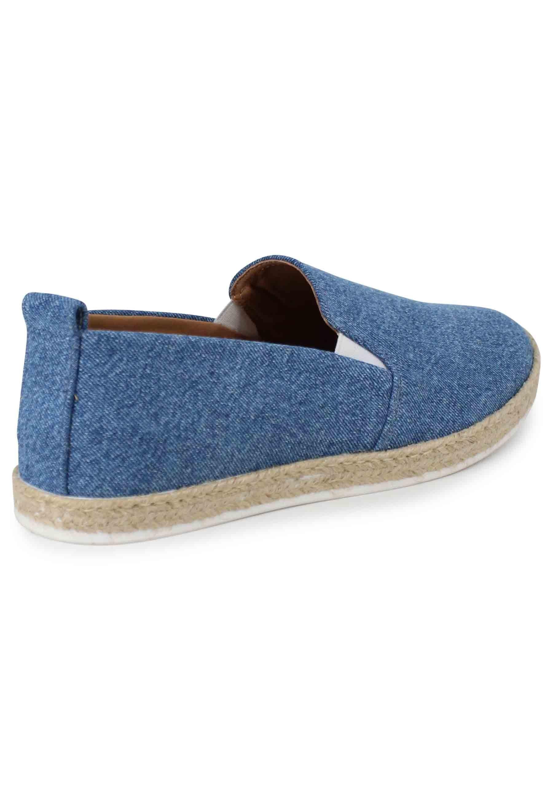 Mocassini espadrillas uomo in canvas blu denim SP6529 003 Spark for Spatarella 