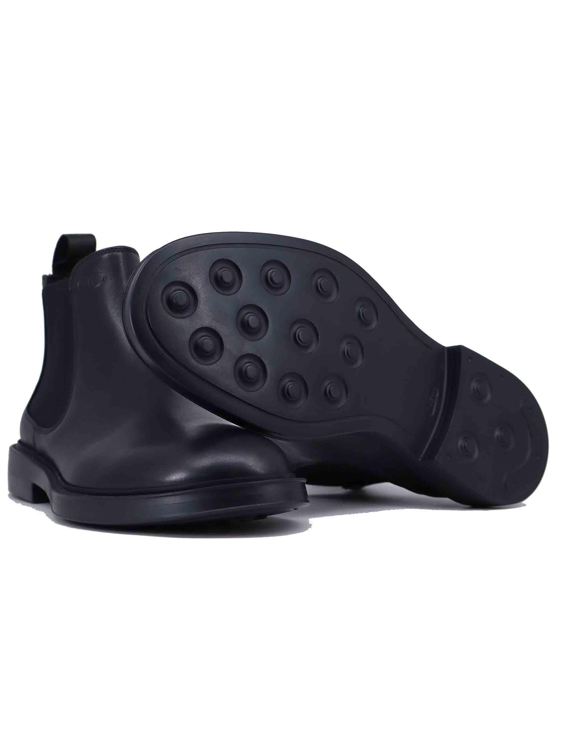 Stivaletti uomo in pelle nera con suola in gomma TOMO 4 001 Rogal's 