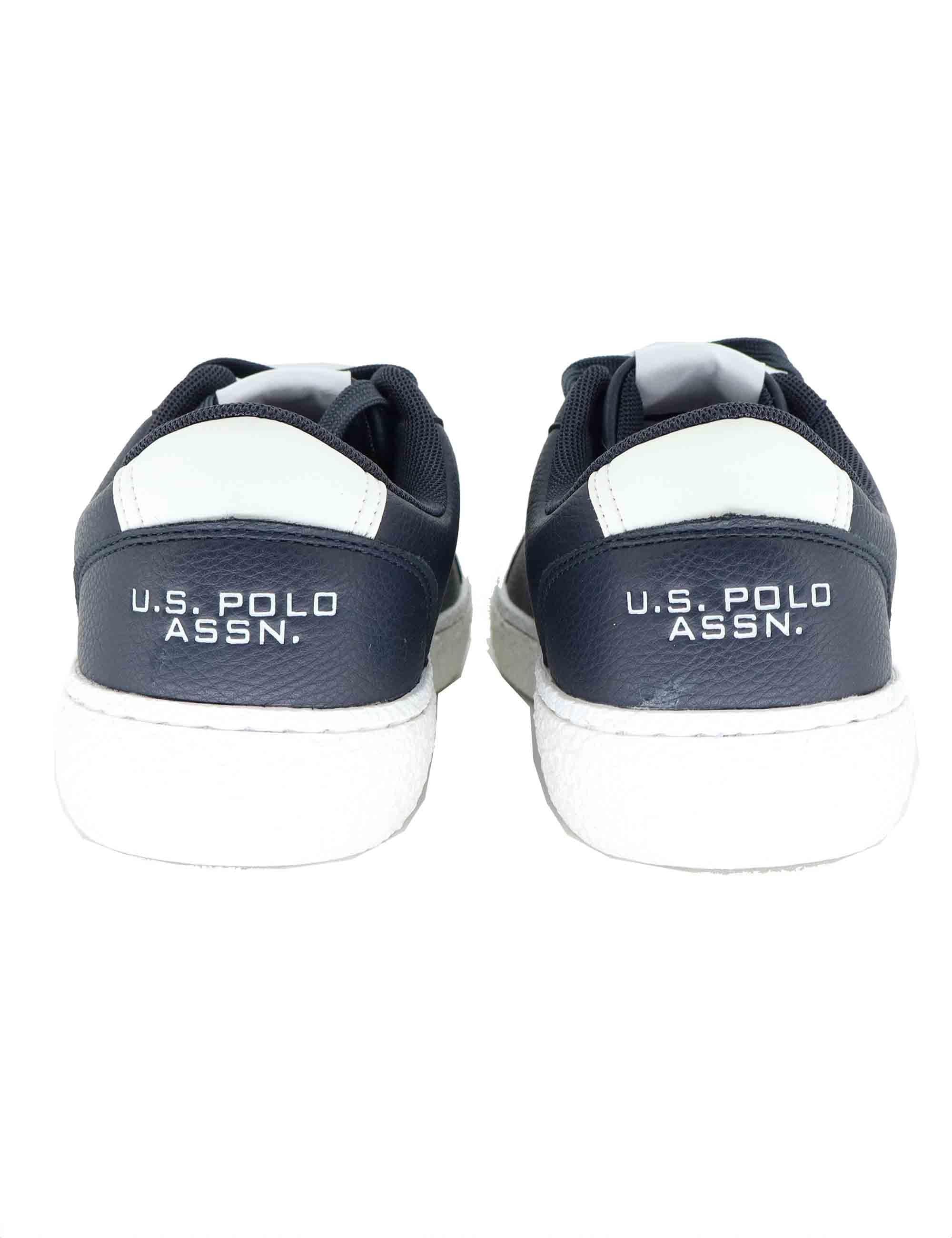 Sneakers uomo in tessuto blu con logo laterale e suola in contrasto JODIE002 DBL001 U.S. Polo Assn. 