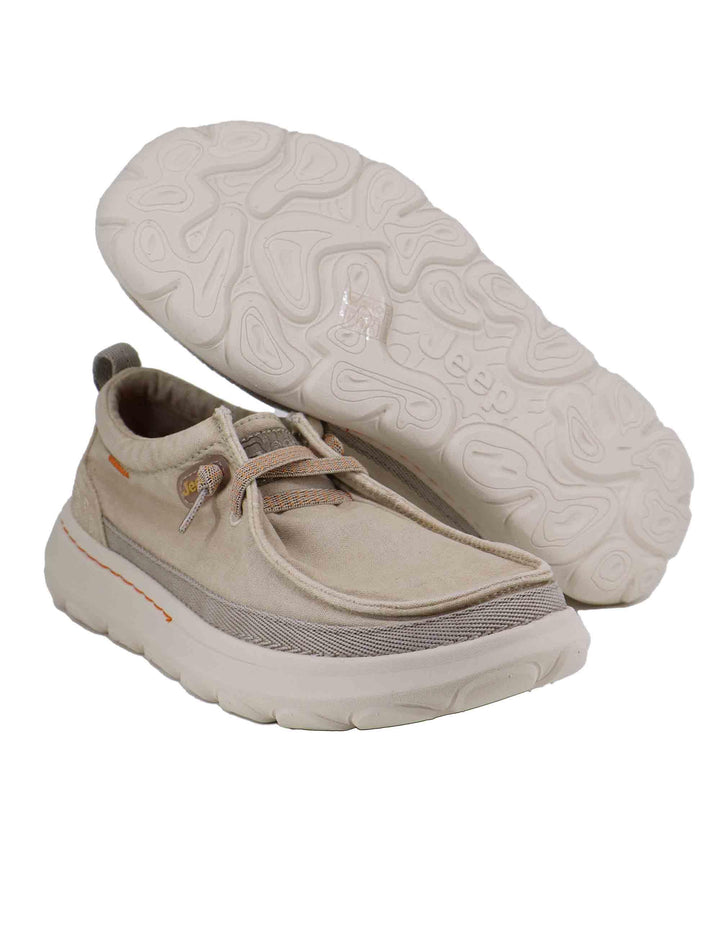 Stringate uomo Kauai wallabee in tessuto beige JM51041A 025 Jeep 