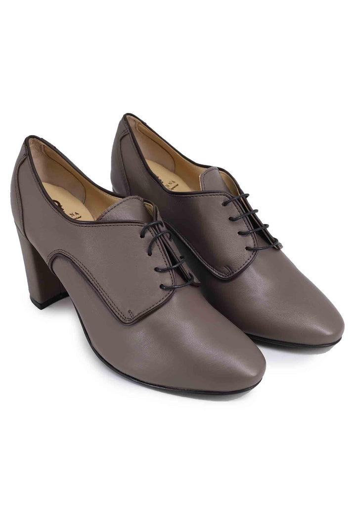 Stringate donna in pelle grigia tacco alto AL1661/G 2 L'Arianna 