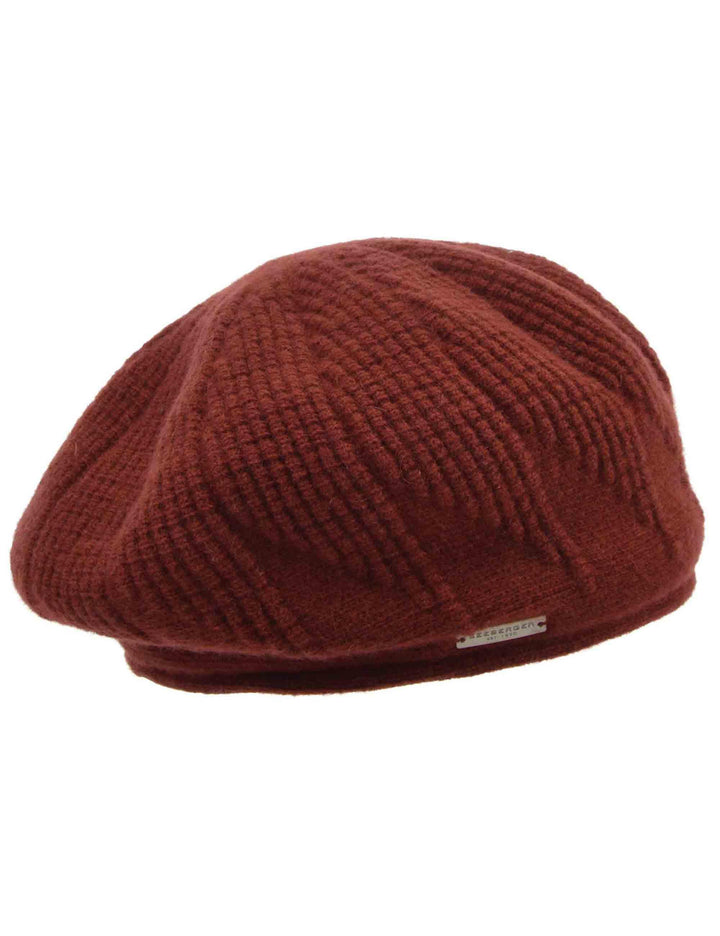 Cappelli donna Basco in lana ruggine effetto velluto 019841-00000 85 Seeberger Est 1890 