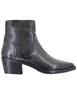Bottines en cuir gris pour femme 252-21-15-TA DARK GRAY