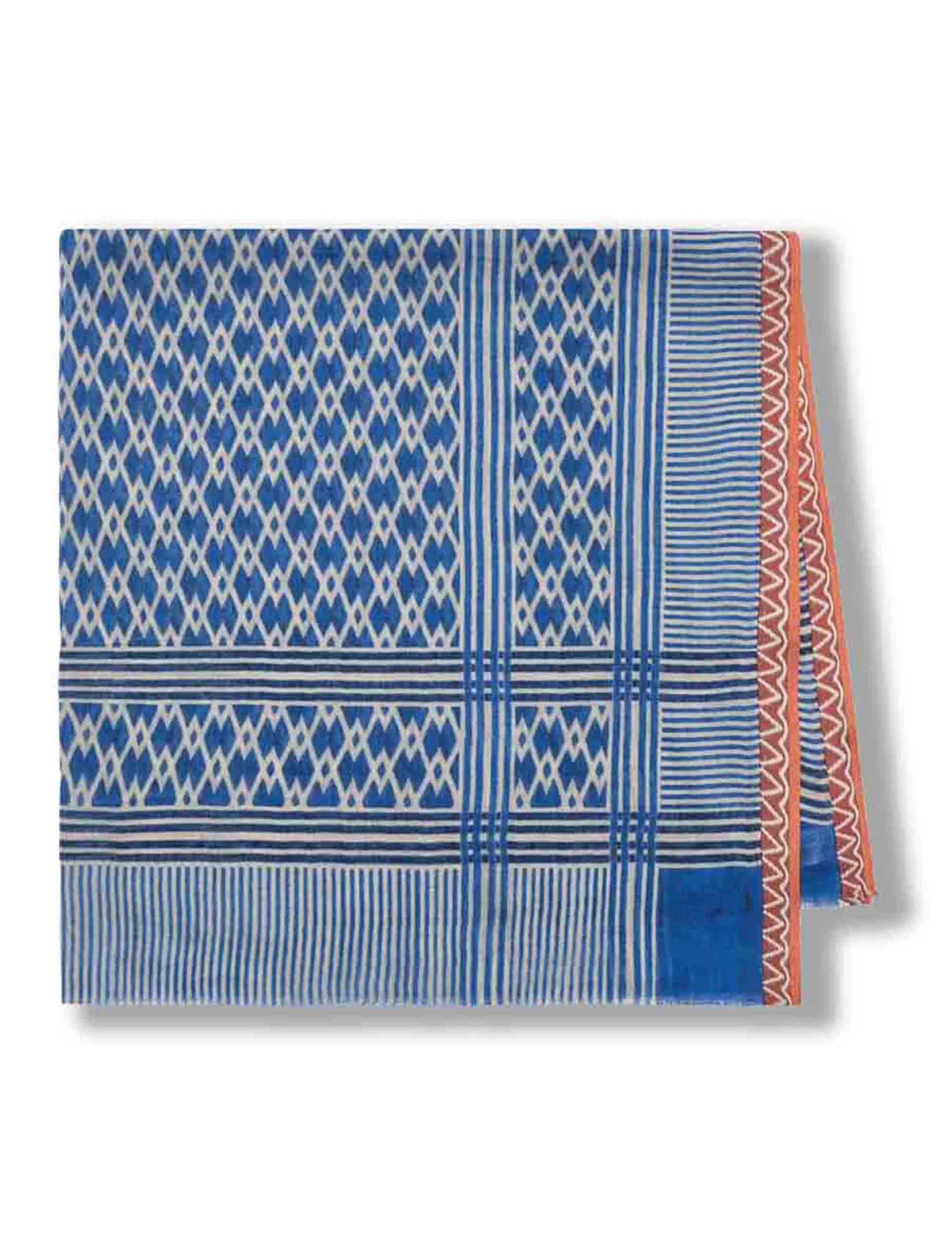 Foulard donna Collection Print in cotone blu stampato IR002410216 E8002 Maliparmi 