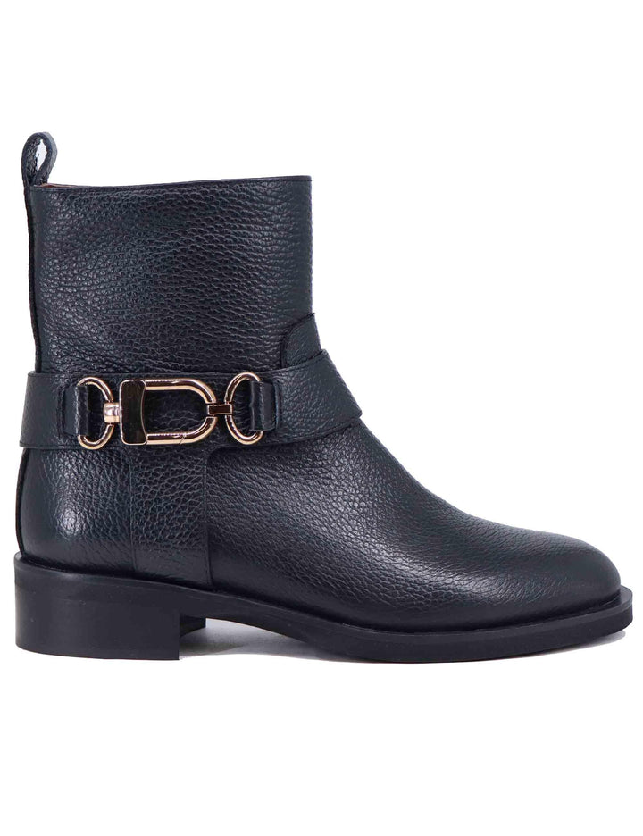 Stivaletti donna in pelle nera con tacco basso SP2231 001 Spatarella 