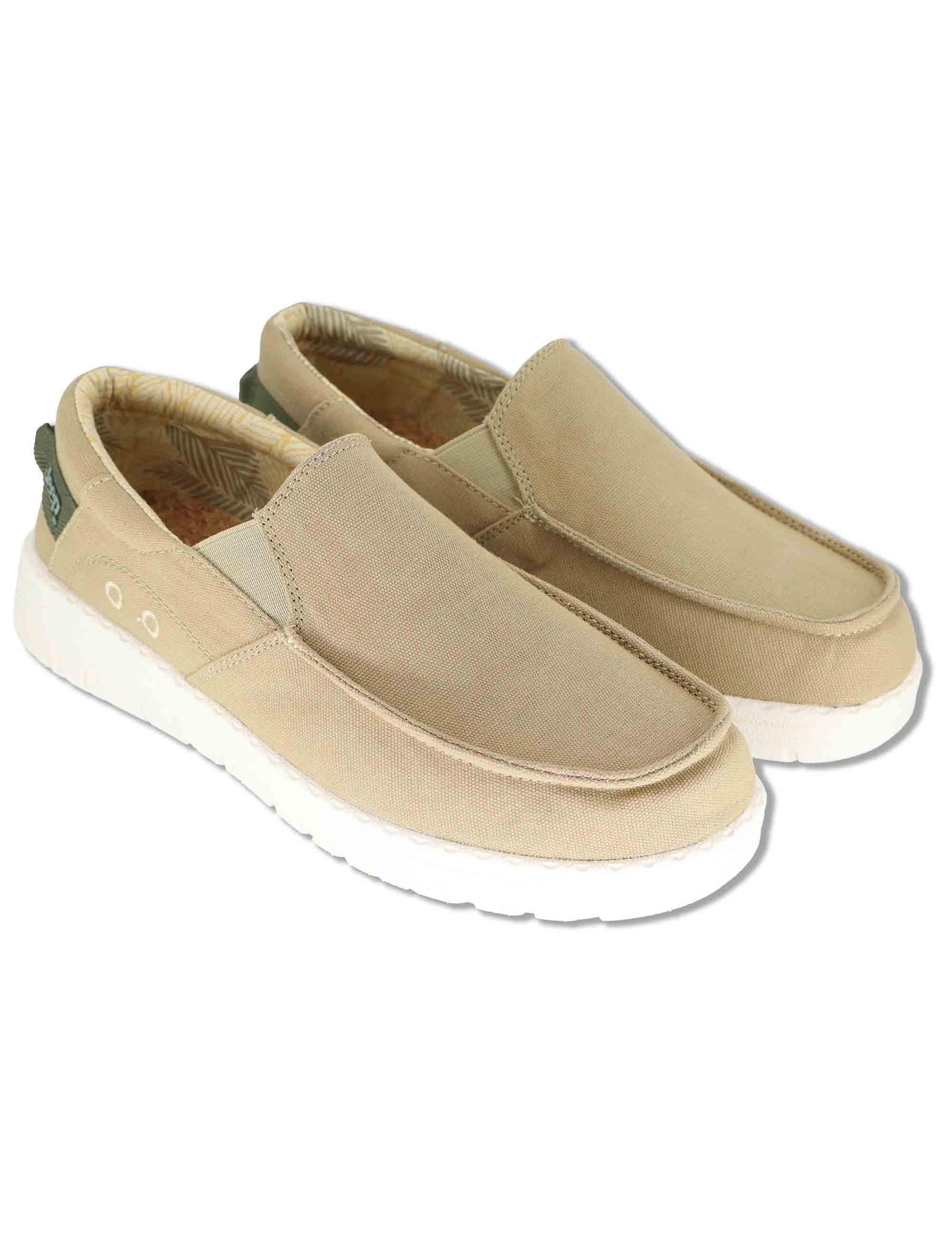 Mocassini uomo Samoa Slip On Cvs in canvas washed riciclato beige JM61112A 036 Jeep 