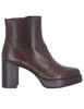 Bottines en cuir marron à talons hauts pour femme SP2347 014