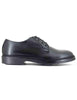 Men's black leather lace-up shoes with stitched sole SP1145 001