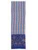 Women's White and Blue Linen Blend Striped Stole 60260017 0035