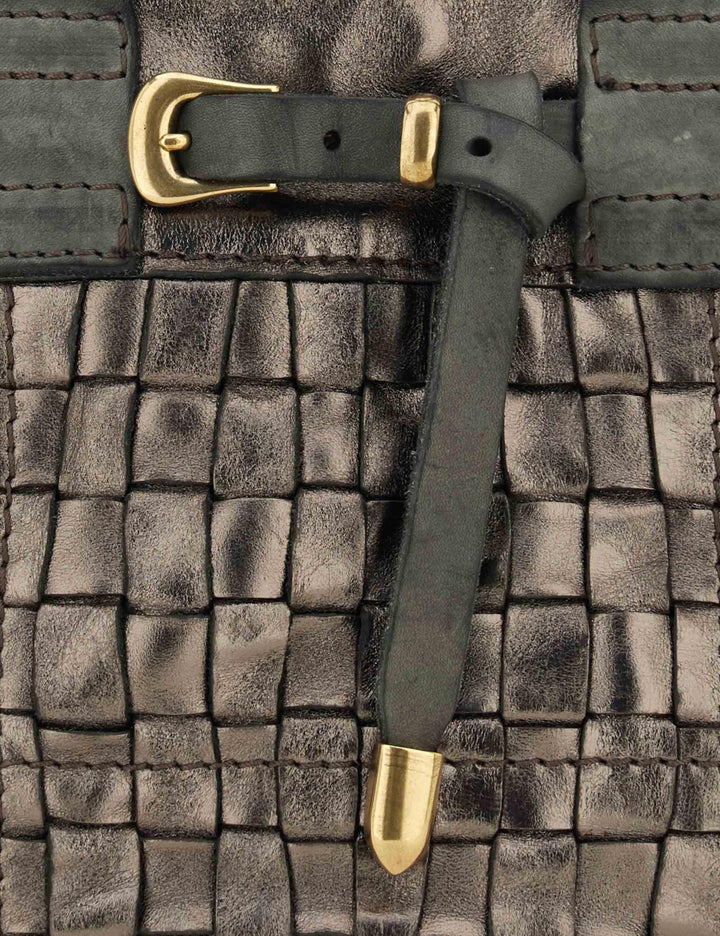 Borse donna Shopping Penelope in pelle canna di fucile intrecciata con doppi manici C042630ND X2770 F0603 Campomaggi 