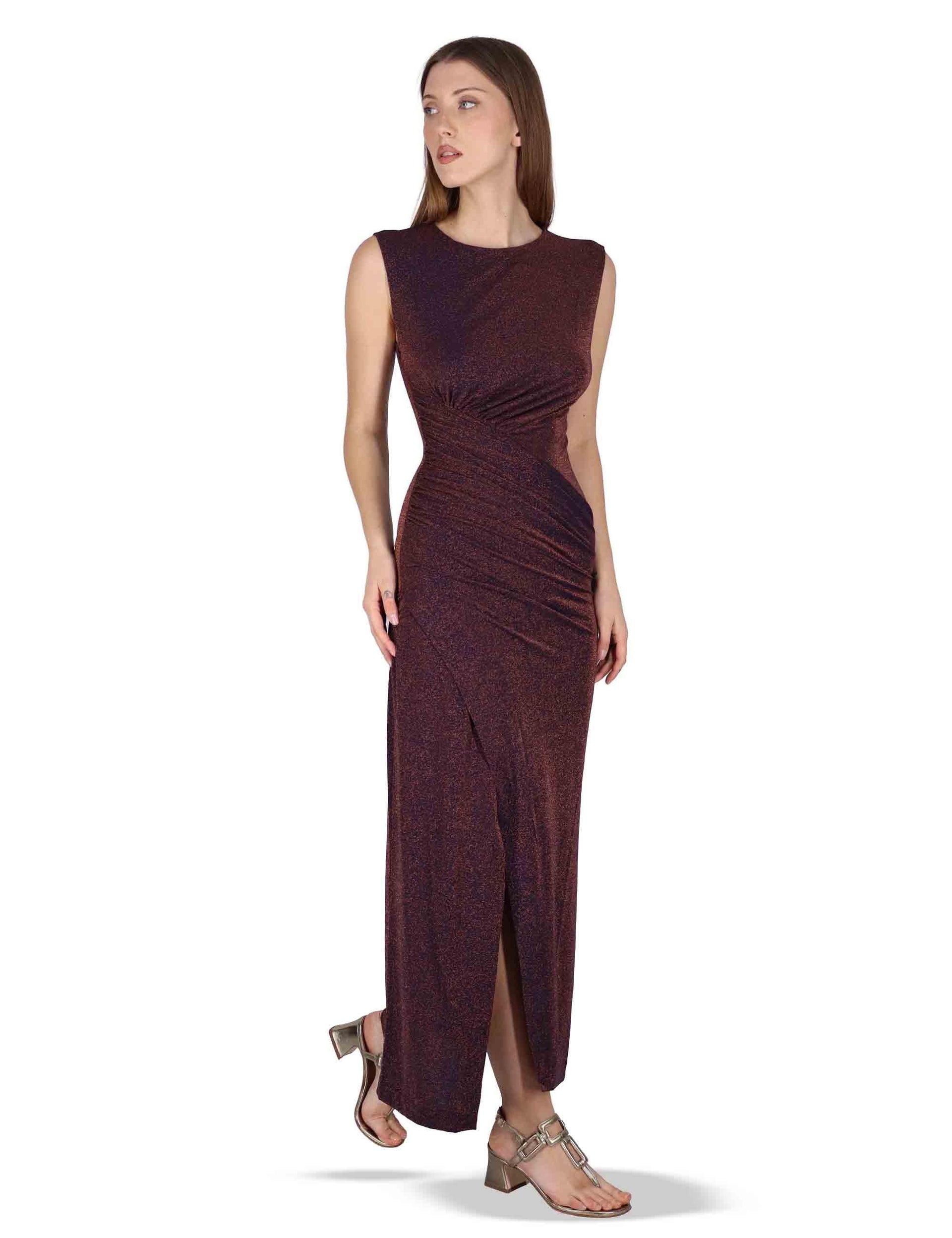 Abiti donna Long Draped in jersey blu con spacco JABAB0001-F1485-1260 6008 Justmine 