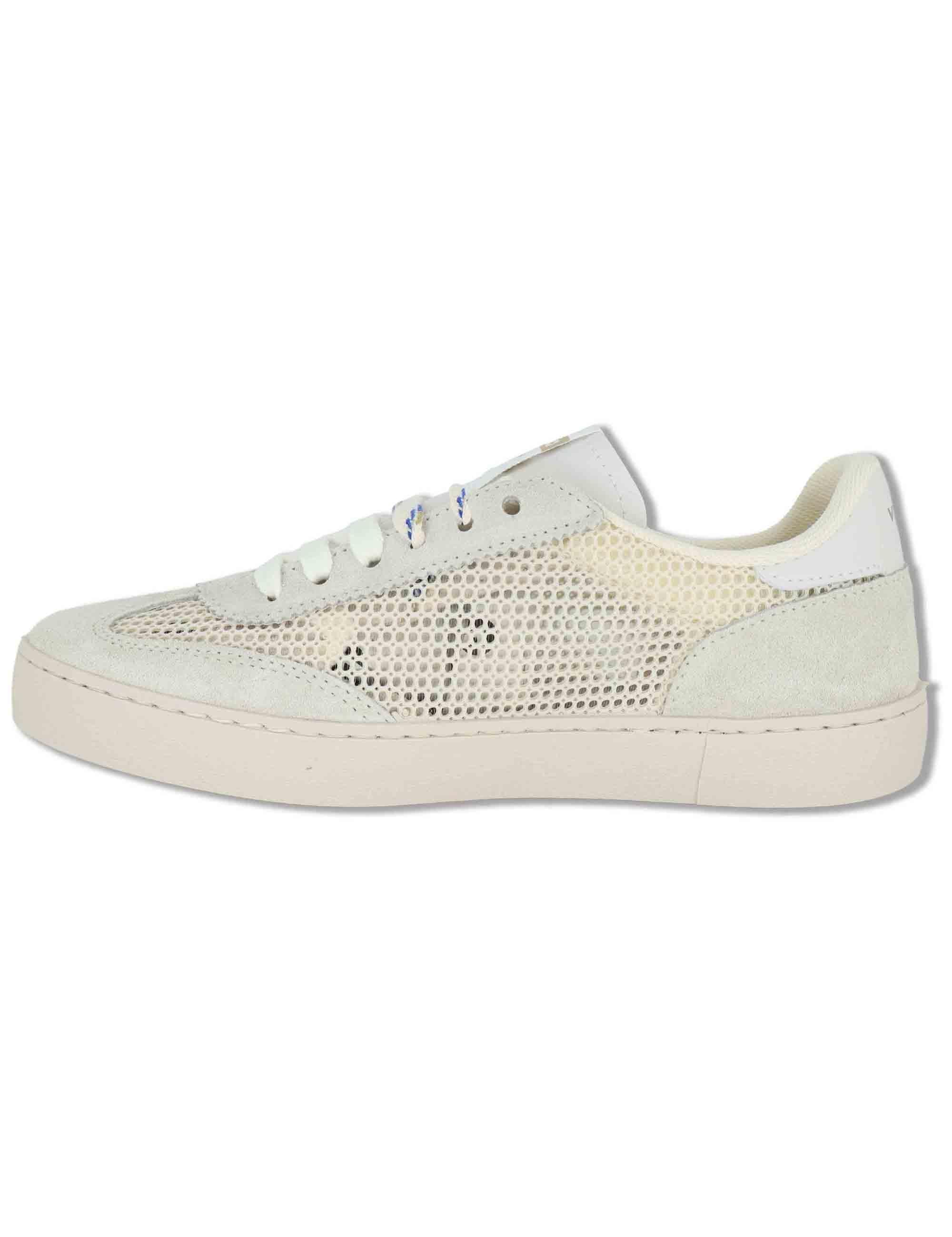 Sneakers donna Berlin in pelle e tessuto forato beige 1126231 80_Beige Victoria 