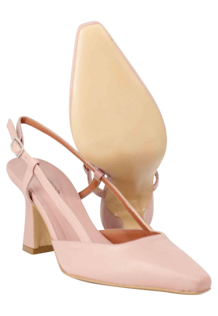 Decollete slingback donna in pelle rosa con tacco alto MAIA 1 033 Tattoo 