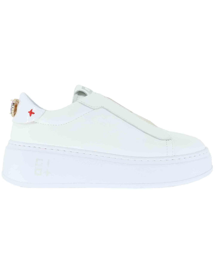 Sneakers donna in pelle bianco NILA 01 Gio + 