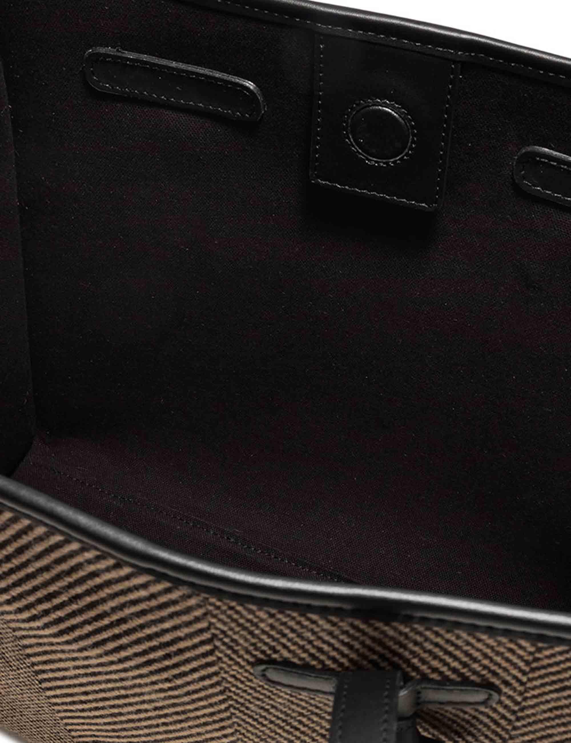 Borse donna Marcella in tessuto lana spigato nero con doppi manici BS6850 SPIGA NERO Marcella Club 