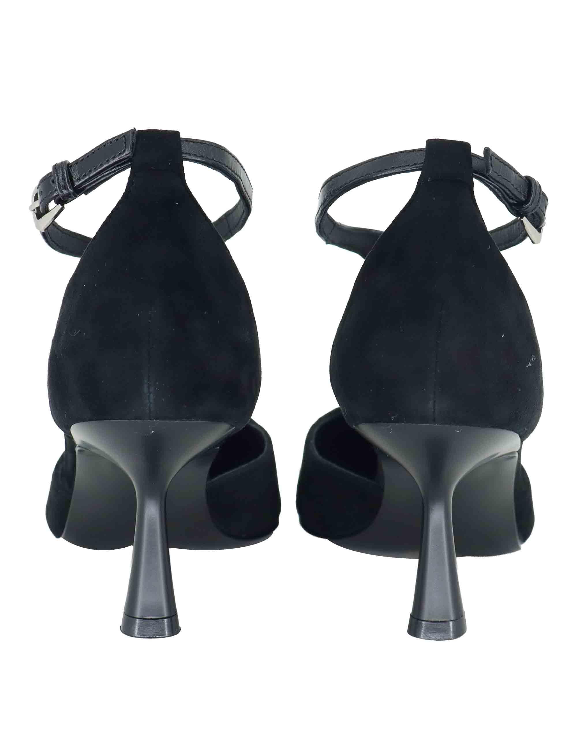 Mary Jane donna in camoscio nero tacco alto e punta a punta 521Z31VK 03 Bibi Lou 