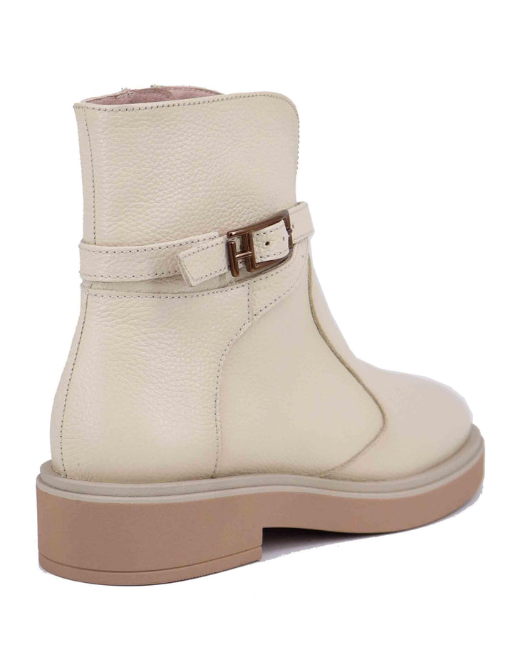 Stivaletti donna in pelle off white con suola ultra light HI243615 C007 Hispanitas 