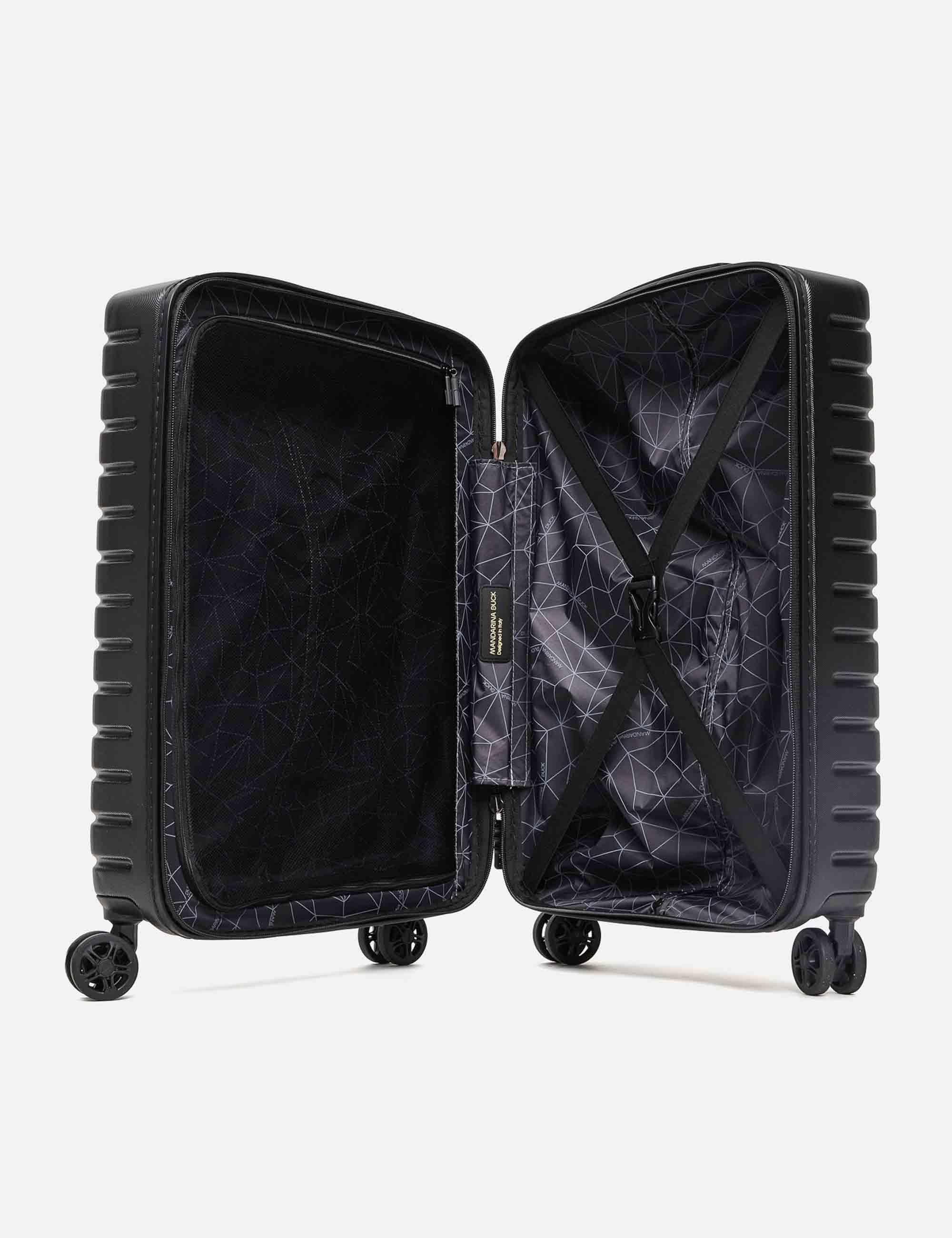 Trolley cabin size Flyduck nero 55x40x20 cm P10KNV01 651 Mandarina Duck 