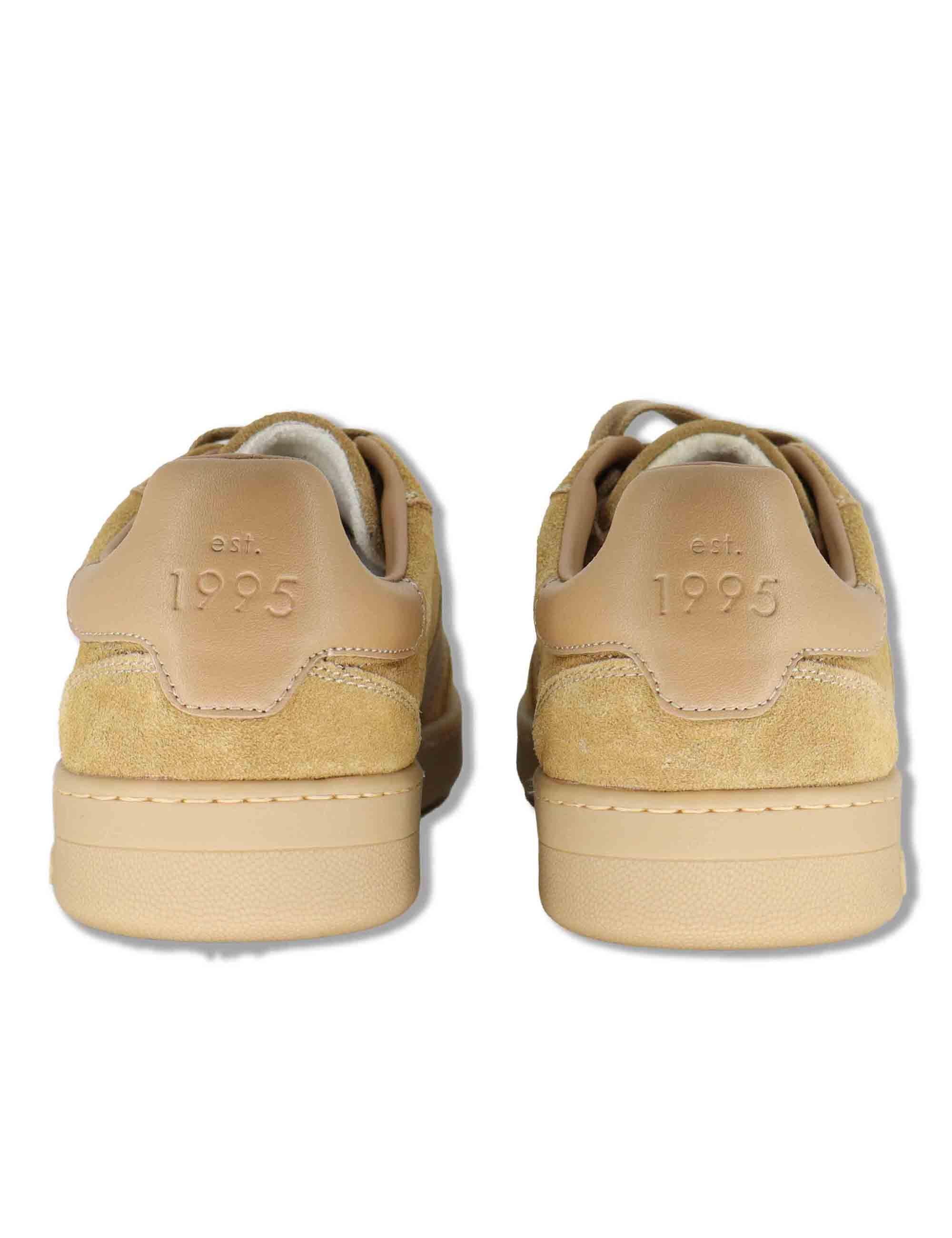Sneakers uomo in pelle beige con suola ambra PARKER 01 LION Liu-Jo 