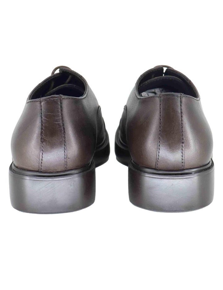 Stringate uomo in pelle marrone con suola in gomma SPDU8040 014 Spatarella 