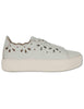 Women's perforated beige leather sneakers SP600021 016