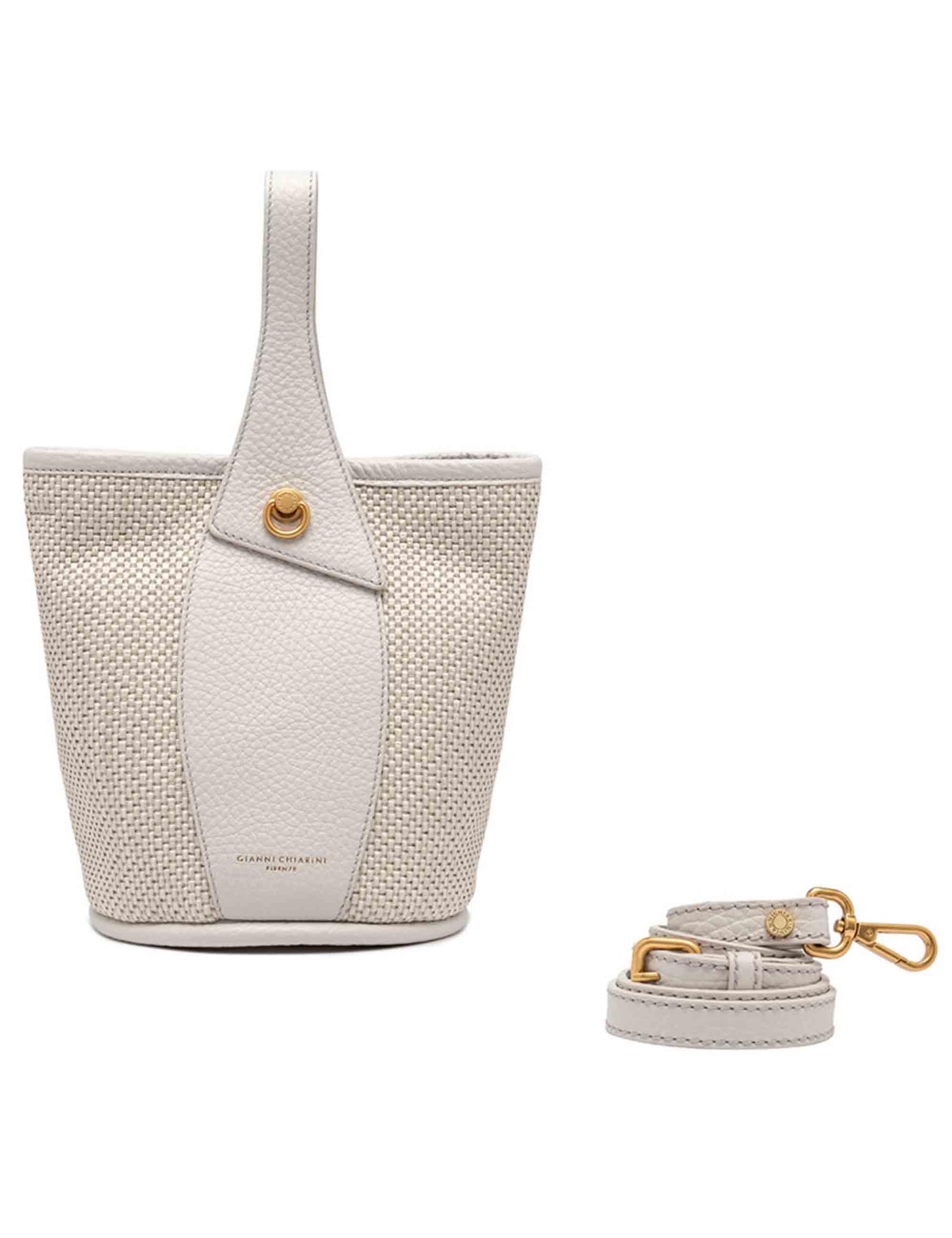 Borse donna Ester in tessuto e pelle beige BS11380 211 CST-TKL Gianni Chiarini 