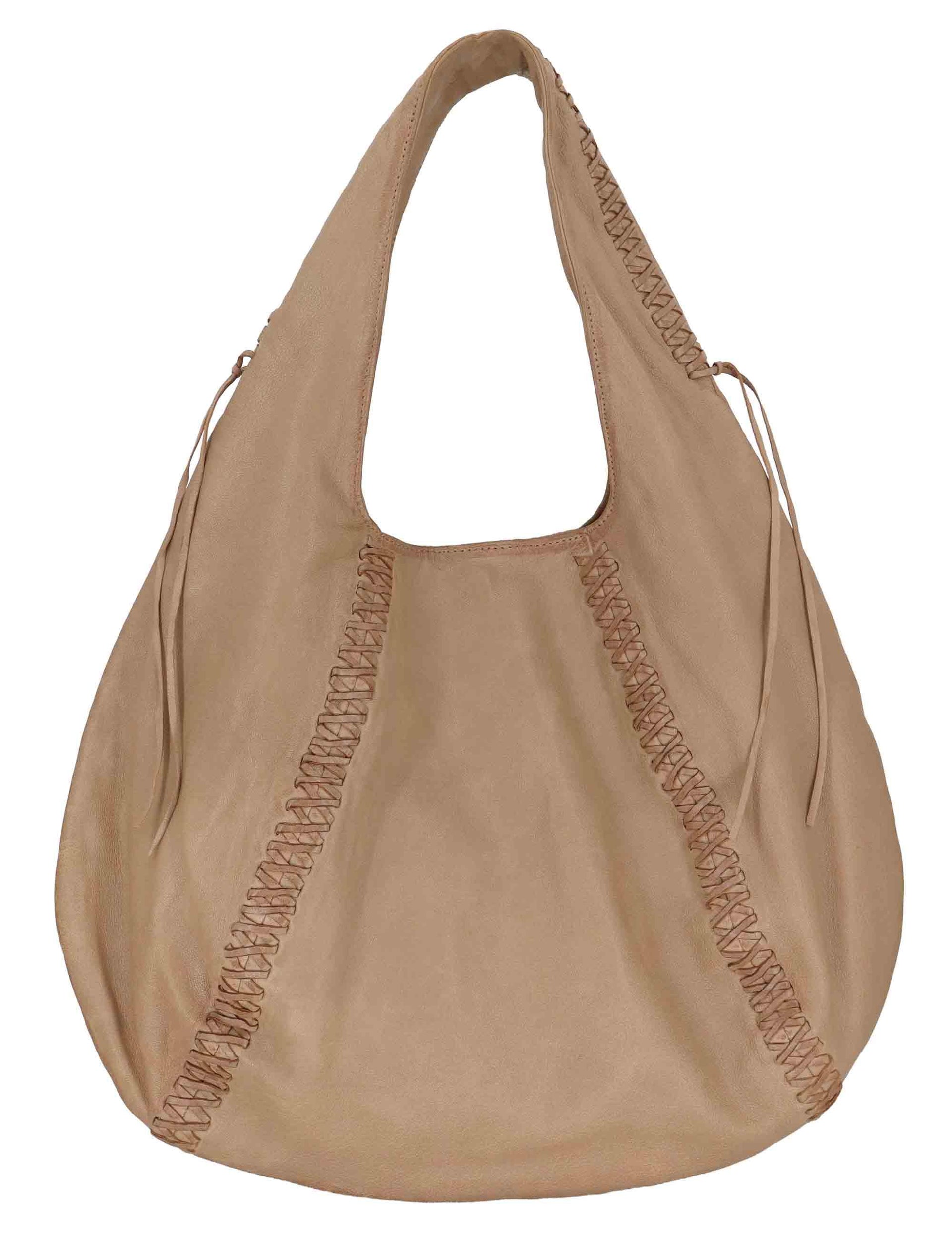 Borse donna a spalla in pelle naturale con dettagli intrecciati RBS1302 053 Rehard 