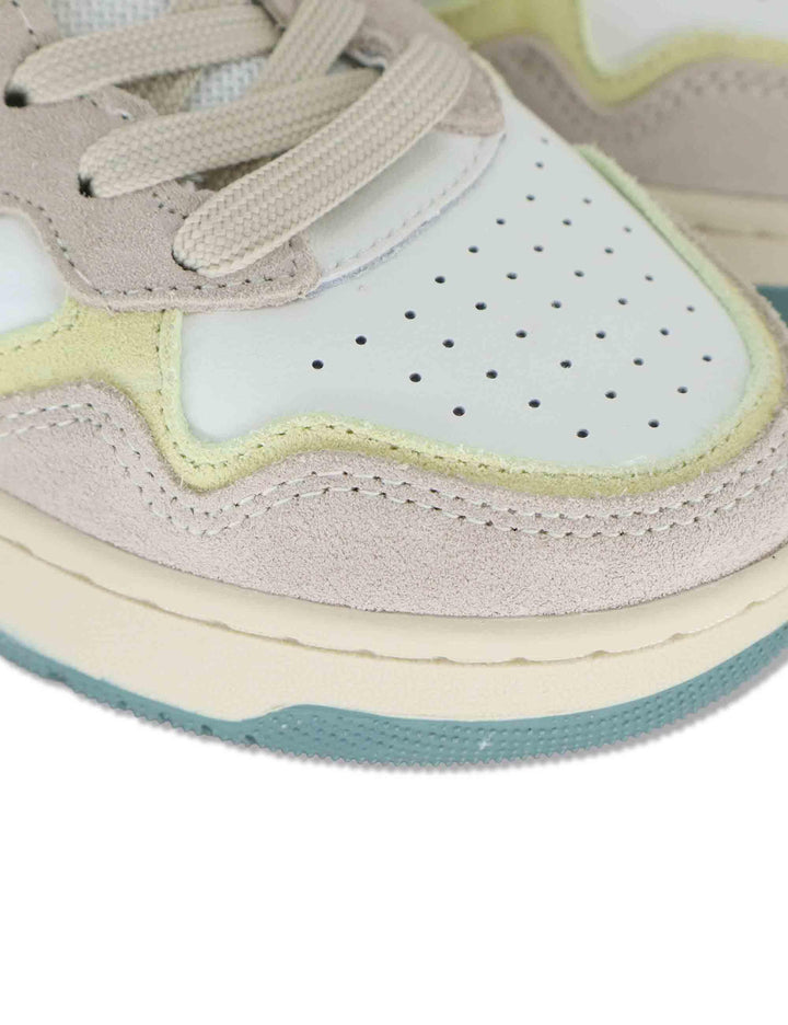 Sneakers donna Uban in pelle beige con camoscio in contrasto 8800128 297_Crema Victoria 