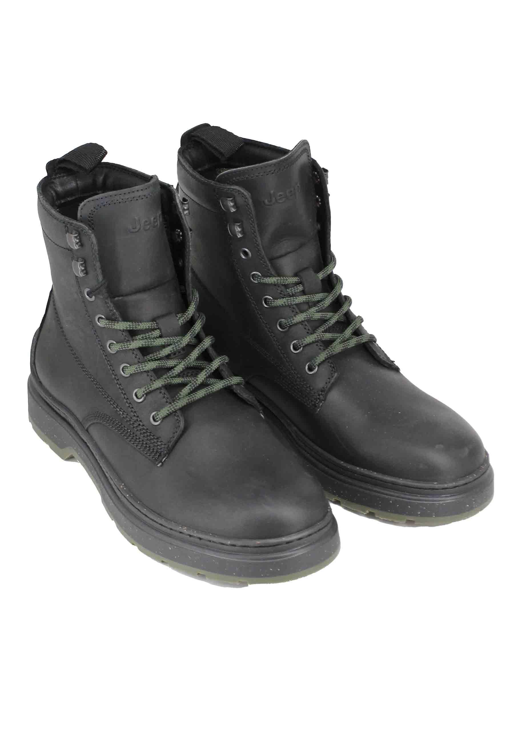 Stivaletti anfibi uomo in pelle vintage nera Red Rock Boot JM32182A 062 Jeep 