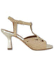 Sandali in camoscio beige con tacco alto Donna 1033 018